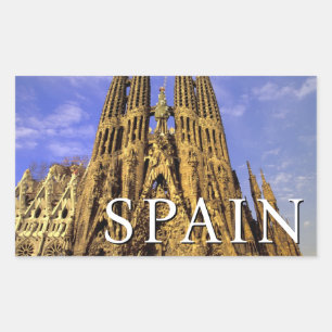 Sagrada Família   Barcelona, Spanje Rechthoekige Sticker