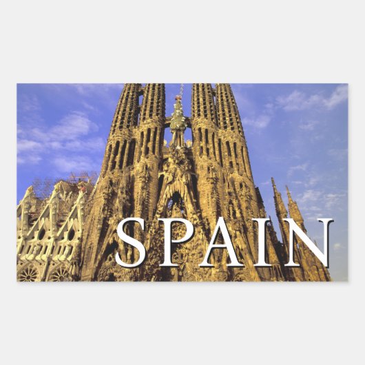 Sagrada Familia | Barcelona, Spanje Rechthoekige Sticker (Voorkant)