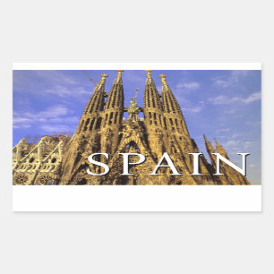 Sagrada Familia   Barcelona, Spanje Rechthoekige Sticker