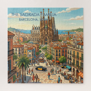 Sagrada Familia Barcelona Spanje Reizen Kunst Vint Legpuzzel