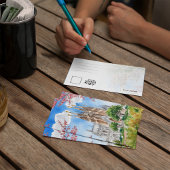 Sagrada Familia Barcelona Spanje Waterverf Kaart