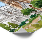 Sagrada Familia Barcelona Spanje Waterverf Poster (Hoek)