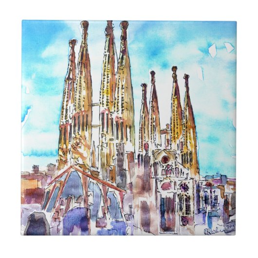 Sagrada Familia Barcelona Tegeltje (Voorkant)