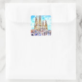 Sagrada Familia Barcelona Vierkante Sticker (Tas)