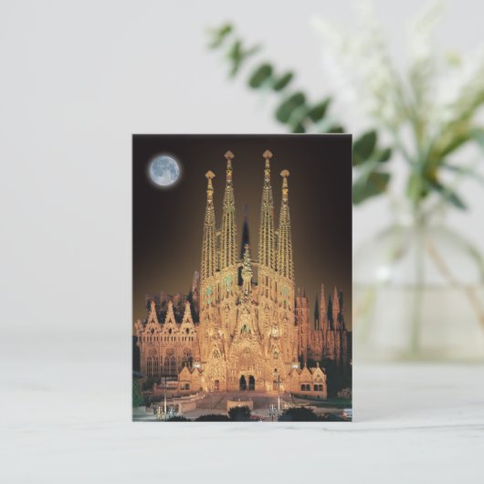 SAGRADA FAMILIA BASILICA IN BARCELONA, SPANJE. BRIEFKAART (Staand voorkant)