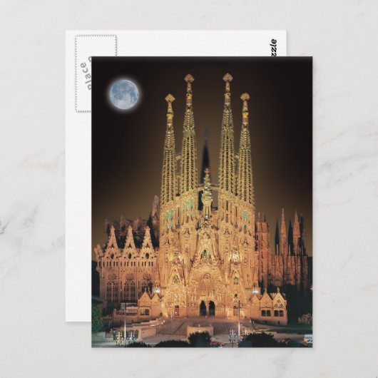 SAGRADA FAMILIA BASILICA IN BARCELONA, SPANJE. BRIEFKAART (Voorkant / Achterkant)