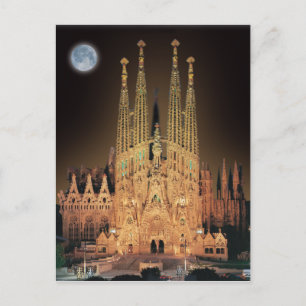SAGRADA FAMILIA BASILICA IN BARCELONA, SPANJE. BRIEFKAART