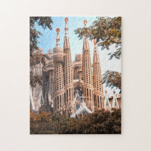 Sagrada Familia Basilica Landmark Barcelona Spanje Legpuzzel