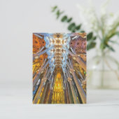 Sagrada Familia. Binnenkant. Aanzicht 21. Briefkaart (Staand voorkant)