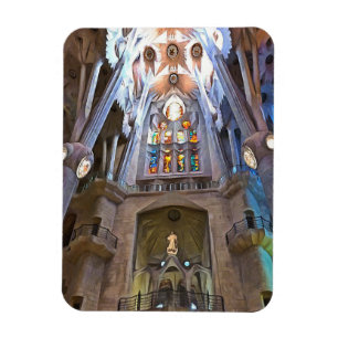 Sagrada Familia. Binnenkant. Aanzicht 25. Magneet