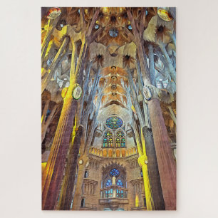 Sagrada Familia. Binnenkant. Aanzicht 29. Legpuzzel