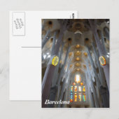 Sagrada Familia. Binnenkant Briefkaart (Voorkant / Achterkant)