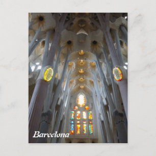 Sagrada Familia. Binnenkant Briefkaart