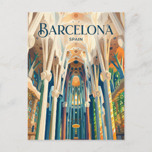Sagrada Família Binnenland Spanje Briefkaart