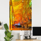 Sagrada Familia. Binnenshuis. Uitzicht 13. Poster (Thuiskantoor)