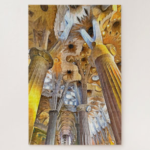Sagrada Familia. Binnenshuis. Uitzicht 16. Legpuzzel