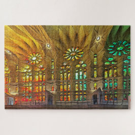 Sagrada Familia. Binnenshuis. Uitzicht 19. Legpuzzel