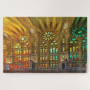 Sagrada Familia. Binnenshuis. Uitzicht 19. Legpuzzel