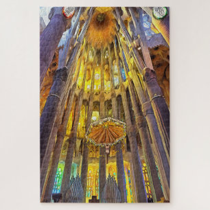 Sagrada Familia. Binnenshuis. Uitzicht 22. Legpuzzel