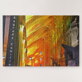 Sagrada Familia. Binnenshuis. Uitzicht 2. Legpuzzel