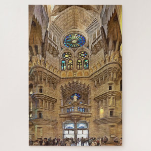 Sagrada Familia. Binnenshuis. Uitzicht 32. Legpuzzel