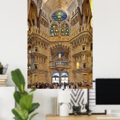 Sagrada Familia. Binnenshuis. Uitzicht 32. Poster (Thuiskantoor)
