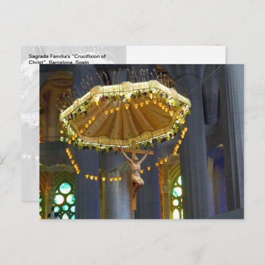 Sagrada Familia Crucifix, Barcelona, Spanje - Briefkaart (Voorkant / Achterkant)