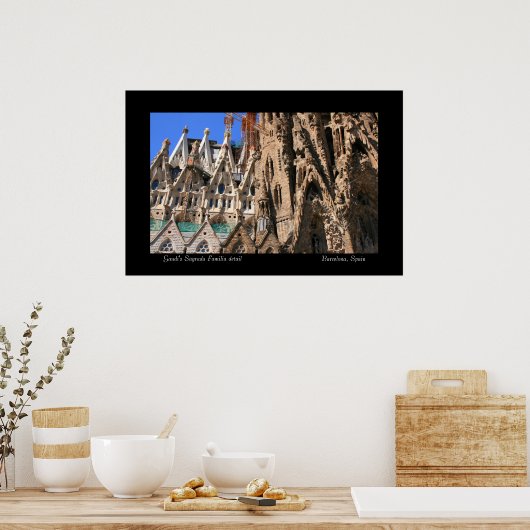Sagrada Familia — detail Poster (Keuken)