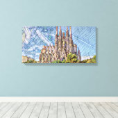 Sagrada Familia door Mirsat Karabel Canvas Afdruk (Insitu (Houten vloer))