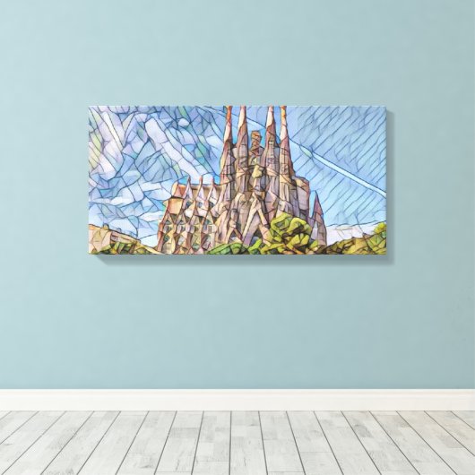 Sagrada Familia door Mirsat Karabel Canvas Afdruk (Insitu (Houten vloer))