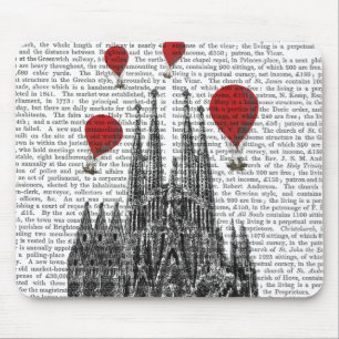 Sagrada Familia en Red Hot Air-ballonnen Muismat