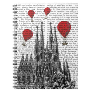 Sagrada Familia en Red Hot Air-ballonnen Notitieboek