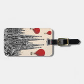 Sagrada Familia en Red Hot Air Balloons 2 Bagagelabel (Voorkant horizontaal)