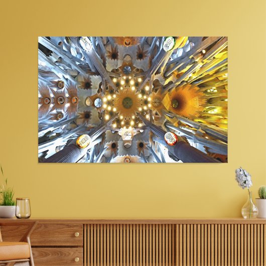Sagrada Familia Gaudí Architectuur Canvas Afdruk (Insitu (Woonkamer))