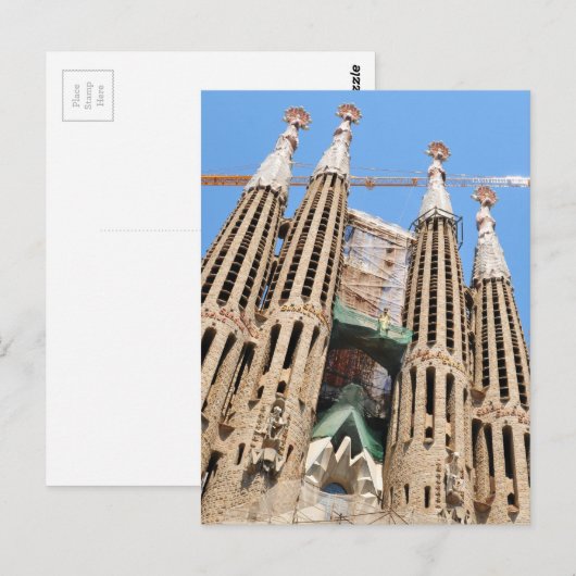 Sagrada Familia in Barcelona, Spanje Briefkaart (Voorkant / Achterkant)