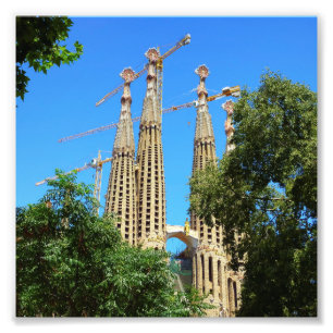 Sagrada Familia in Barcelona, Spanje Foto Afdruk