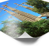 Sagrada Familia in Barcelona, Spanje Foto Afdruk (Hoek)