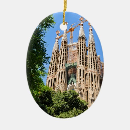Sagrada Familia in Barcelona, Spanje Keramisch Ornament (Voorkant)