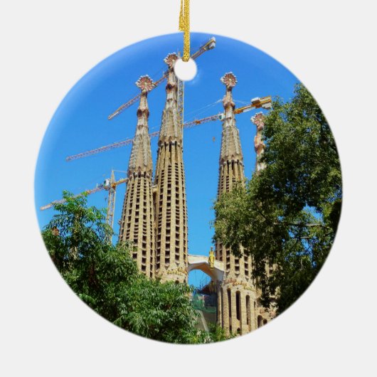Sagrada Familia in Barcelona, Spanje Keramisch Ornament (Achterkant)