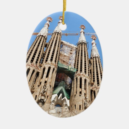 Sagrada Familia in Barcelona, Spanje Keramisch Ornament (Voorkant)