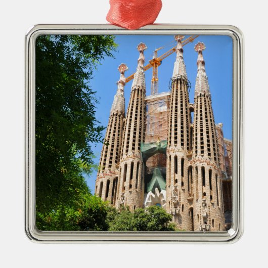 Sagrada Familia in Barcelona, Spanje Metalen Ornament (Voorkant)