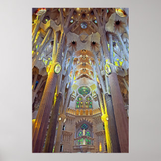 Sagrada Familia Interieur Barcelona Neutrale Print