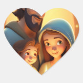 Sagrada Familia - José, Jesus e maria Hart Sticker (Voorkant)