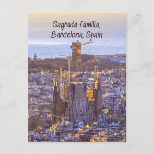 Sagrada Familia Katholieke Kerk, Barcelona, Spanje Briefkaart (Voorkant)