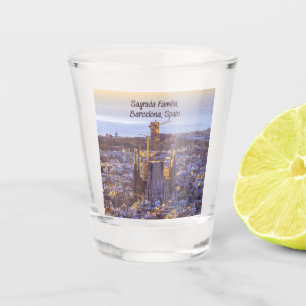 Sagrada Familia Katholieke Kerk, Barcelona, Spanje Shot Glas