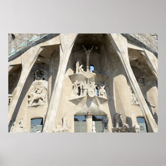 Sagrada Familia. Passion Facade Poster (Voorkant)