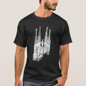 Sagrada Familia Skyline Spanje Fan I Love Barcelon T-shirt (Voorkant)