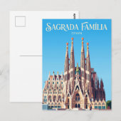 Sagrada Família Spanje Briefkaart (Voorkant / Achterkant)