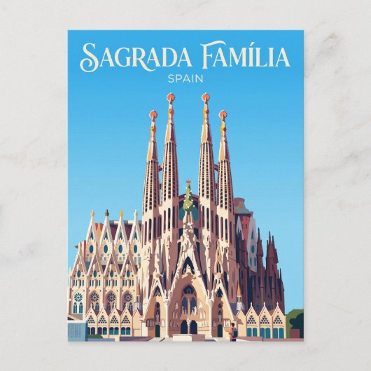 Sagrada Família Spanje Briefkaart (Voorkant)
