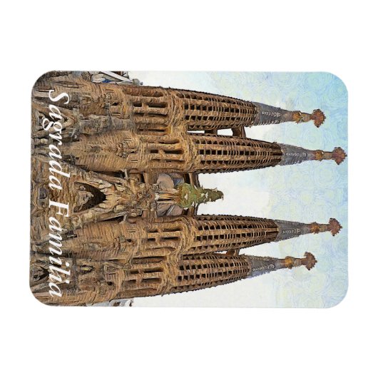 Sagrada Familia. Uitzicht 3. Magneet (Horizontaal)